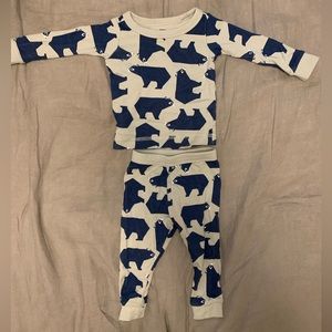 Tea Collection 3-6 months pajama set, bear print